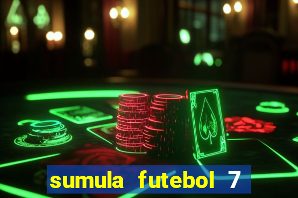 sumula futebol 7 society excel